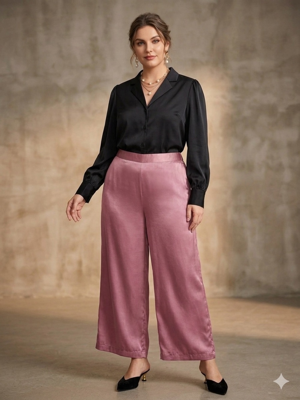 Athleta Calm Cool Pant Satin Silky Soft High Rise Wide Leg Pink Pants Size 3X.